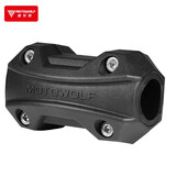 摩多狼（MOTOWOLF）摩托车保险杠保护块机车护杠防摔块防撞耐磨防护杠保护套改装配件 黑色*1【防摔耐磨】