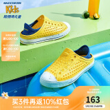 Skechers斯凯奇儿童凉鞋夏季男童女童洞洞鞋溯溪防滑包头大童沙滩鞋91995L 男童/黄色/蓝色/YLBL 32码