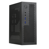 SKTC A09迷你台式机ITX17*17主板小1U电源3.8L全新HTPC电脑空机箱可立可卧 黑色机箱USB3.0