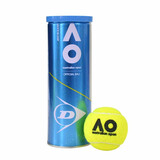 邓禄普（DUNLOP） 网球专业比赛训练登路普耐磨高弹性羊毛ATP胶罐铁罐 1筒 601353 三粒装 澳网铁罐