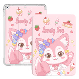 zoyuiPad10.2保护套2021款第9代适用苹果平板电脑2020软壳8卡通可爱7气囊全包防摔 可爱小狐狸【配钢化膜】 iPad10.2英寸