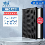 唯远适配松下Panasonic空气净化器滤芯过滤网滤芯 标准版 F-VJL75C2/F-VJL90C2