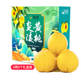 炎陵黄桃湖南炎陵高山黄桃红心脆甜生鲜水果 甄稀桃王6-7两9个装|JD快递