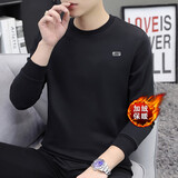 斯凯奇（Skechers）男装女装 加绒卫衣套头衫抓绒保暖打底衫宽松圆领运动休闲服