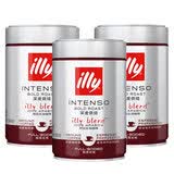 意利（illy）意大利原装进口意式黑咖啡 深烘咖啡粉250g*3罐