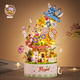 俐智（Loz）积木音乐盒拼装模型送男女孩儿童玩具女友情人礼物1954奇妙花旅