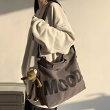 暄琰帆布包男斜挎包大容量日系女生斜跨背包女休闲邮差学生男女单肩包 帆布包【不带挂件】