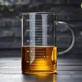 绿昌明 玻璃量杯带刻度计量杯器大容量称测量杯牛奶杯厨房烘焙工具 刻度杯