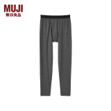 无印良品 MUJI 男式 使用了棉的冬季内衣 长紧身裤 打底裤 线裤 家居裤 炭灰色 S