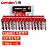 飞狮（Camelion）碱性电池 干电池 LR6/AA/5号 电池 40节 鼠标/血压计/玩具/相机/指纹锁/话筒/血氧仪/耳温枪