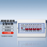 国际电工家用配电箱室内照明强电箱明装暗装电布线箱空开箱断路器箱子 全塑9-12回路【明暗通用】