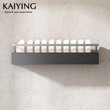 凯鹰厨房置物架壁挂免打孔收纳架太空铝五金挂件挂架 碗架_黑色