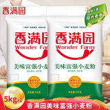 香满园美味富强小麦粉5kg/10斤装 家用做饭包子 饺子 面条 通用大袋装面 5kg*2袋