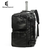 四大满贯（GREATSPEED）网球包/羽毛球包双肩单肩手提三用多功能运动包防水布 黑色