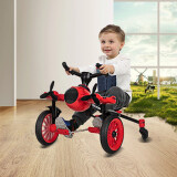 ROLLPLAY如雷儿童脚踏三轮车折叠小飞机漂移车自行车玩具男女小孩生日礼物 红色 折叠飞机车