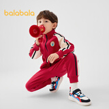 巴拉巴拉童装儿童套装男童女童长袖春秋季2025宝宝撞色针织潮208125104203