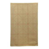 芬尚 纯竹浆竹帘纹9*28格加厚毛边纸 初学者学生毛笔字墨汁练习纸 毛笔书法课堂教学练习用65*38cm/60张