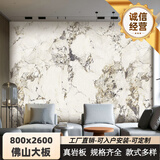 岩板沙发电视背景墙800x2600客厅瓷砖大板简约白金轻奢潘多啦 潘多拉