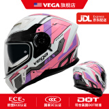 VEGA SA-39 美国双镜片摩托车头盔男女四季全盔 进化论粉 XL 