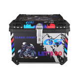 MTN55L 70L大容量摩托车尾箱 防水防盗pp塑料外卖箱通用电动车后备箱 70L黑山川尾箱 标配（缓震底座+螺丝包）