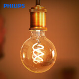 飞利浦（PHILIPS）LED灯泡复古爱迪生怀旧家用照明球泡吊灯台灯氛围灯E27螺口暖黄光 G93大球泡5.5w琥珀色2000K