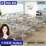 奈高食堂餐桌餐厅桌椅组合饭桌快餐桌不锈钢学校单位员工8人位餐桌
