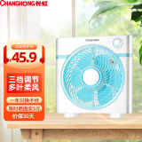 长虹（CHANGHONG） 电风扇/台扇/转页扇/台式转页扇家用电扇鸿运扇学生电扇办公宿舍风扇落地扇 大号白蓝款（无时款）