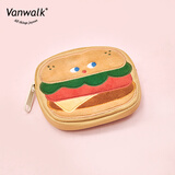 vanwalk元气早餐 原创迷你卡通零钱包创意小钱包可爱挂件证件包收纳包女 汉堡零钱包