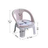 小麓班塑料叫叫椅放屁凳子宝宝吃饭椅儿童防滑板凳卡通幼儿趣味靠背椅子 加厚卡其色-升级叫叫椅（可消音