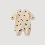 巴厘小猪婴儿连体衣冬季夹棉保暖新生儿哈衣爬服冬天2024新款 杏底香蕉 73cm