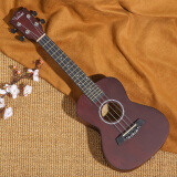 维卡斯尤克里里初学者23寸乌克丽丽单板小吉他ukulele女生入门乐器 23英寸 水墨红+全套配件