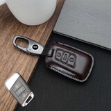 头层牛皮适用于大众帕萨特迈腾速腾cc途观l朗逸途昂探岳途岳钥匙套钥匙包车用钥匙扣高档男创意新款全包 D款 摩卡咖