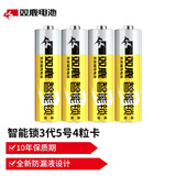 双鹿 双鹿碱性5号干电池1.5v门锁电池aa电子锁智能指纹密码锁电池干电池电子锁电池 5号4粒