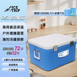 Ice trip摆摊保温箱冷藏商用大容量保热外卖箱送餐箱保鲜箱海钓箱 85L蓝色高配（6面PU）  金属扣