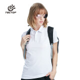 探拓 （TECTOP）T恤 男女户外透气耐磨POLO衫 带领短T81240女款白色 S