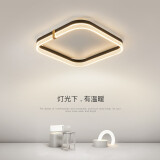 乐兴艺（Le Xing Yi）led吸顶灯轻奢创意北欧书房灯主卧房间灯具现代简约主人房卧室灯 A款边长50cm三色调光