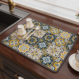 七七家厨房台面沥水垫子桌垫杯子碗盘干燥垫茶台吸水杯垫免洗隔热垫