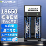 德力普（Delipow）18650锂电池 3.7V充电电池强光手电筒专用 2节平头9250mWh套装