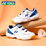 YONEX尤尼克斯羽毛球儿童鞋青少年学生比赛训练透气SHB101J 白蓝 36