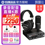 YAMAHA雅马哈声卡UR22C手机电脑直播K歌话筒套装专业录音配音有声书设备 UR22C PACK(有声书专用套装)