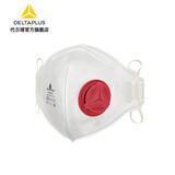代尔塔 KN95口罩 头戴 耳戴型 防尘 防PM2.5防雾霾 防油漆防护口罩104094 欧标P3头戴式红阀(10只独立包装)