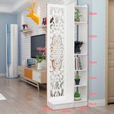 柒妖捌美家 QY BA MEI JIA现代中式多功能屏风隔断柜装饰欧式简约客厅玄关柜门厅柜镂空雕花 高190长70宽30