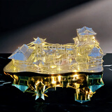 聚仙楼客栈 3D立体金属建筑拼图DIY手工制作拼装模型玩具小摆件 苏州园林+灯光+工具