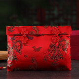 澳颜莱18新款 时尚囍织锦绸缎婚庆婚礼2-3-5-6w结婚彩礼聘礼大8-9-10万 龙凤(6万) 万元红包