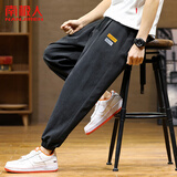 南极人裤子男夏季薄款运动大码长裤束脚裤潮流青少年裤宽松休闲裤男XL