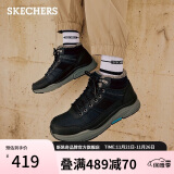 斯凯奇（Skechers）男靴2024年秋冬加绒高帮鞋雪地靴户外工装靴休闲商务靴男鞋66199