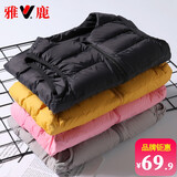 雅鹿儿童羽绒内胆内穿男童女童羽绒马甲背心小坎肩秋冬轻薄羽绒服马夹 黑色 110cm