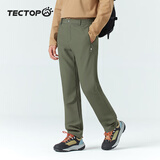 探拓（TECTOP）加绒保暖软壳裤男防风加厚徒步登山裤女户外运动裤子 男款螺青【秋冬加绒】 3XL