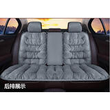 汽车坐垫冬季短毛绒座套半包冬天羽绒棉单座垫车垫加厚全车座椅套 正副驾驶座冬季加绒汽车座套 后排三人座下单备注颜色（默认发灰色）