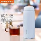 苏泊尔（SUPOR）保温杯316不锈钢学生水杯女情侣杯小巧便携办公室泡茶水分离杯子 320ml【海滨蓝】-无茶滤